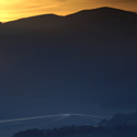 Ullswater steamer, Lady of the Lake, passes Old Church Bay and heads back to Glenridding at Sunset