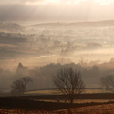 Lowther Valley, morning mist covering the floor of beautiful Cumbrian valley