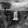 Hellgill Force waterfall in Upper River Eden, Cumbria 