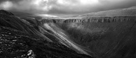 Atmospheric image of High Cup Nick, a classic U-shaped valley in Cumbria, shot from near Hannahs Well