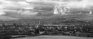 View over Penrith, Cumbria towards North Lakeland fells with interesting cloud formations